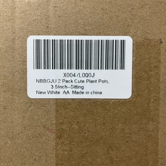 White Seated Smiling Planters - Picture 5 of 6